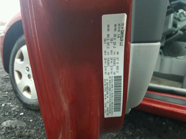 3A8FY48929T543842 - 2009 CHRYSLER PT CRUISER RED photo 10