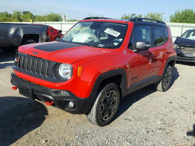 ZACCJBCT6GPC76618 - 2016 JEEP RENEGADE T RED photo 2