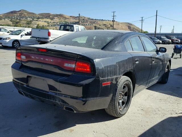 2C3CDXAT7CH156138 - 2012 DODGE CHARGER BLACK photo 4