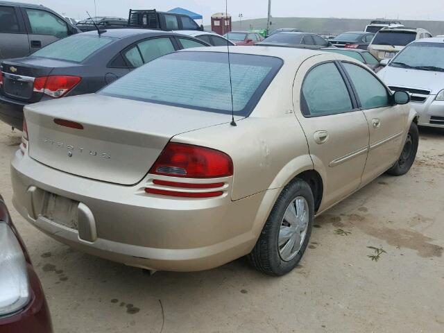 1B3EJ46X81N577055 - 2001 DODGE STRATUS SE GOLD photo 4