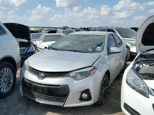 5YFBURHE2FP191646 - 2015 TOYOTA COROLLA L SILVER photo 2