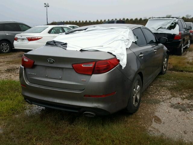 5XXGM4A77FG385571 - 2015 KIA OPTIMA GRAY photo 4