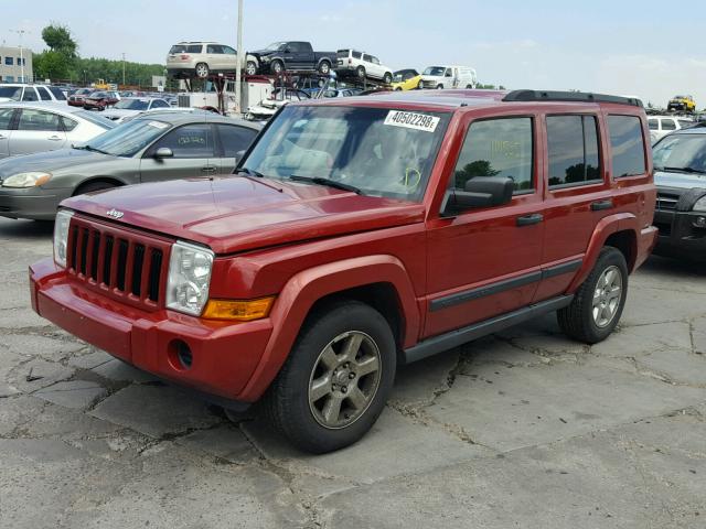 1J8HG48KX6C205806 - 2006 JEEP COMMANDER RED photo 2