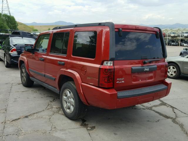 1J8HG48KX6C205806 - 2006 JEEP COMMANDER RED photo 3