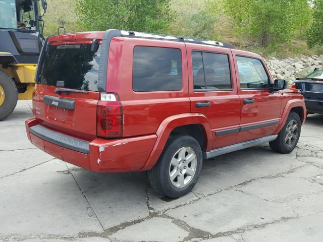 1J8HG48KX6C205806 - 2006 JEEP COMMANDER RED photo 4