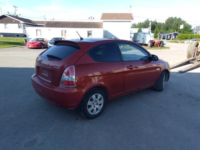 KMHCN35C28U097849 - 2008 HYUNDAI ACCENT BAS RED photo 4