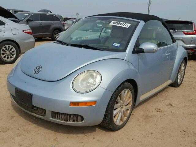 3VWRW3AL8AM003028 - 2010 VOLKSWAGEN NEW BEETLE BLUE photo 2