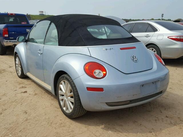 3VWRW3AL8AM003028 - 2010 VOLKSWAGEN NEW BEETLE BLUE photo 3