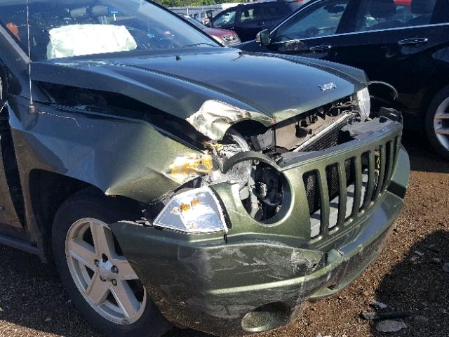 1J8FF47W28D789159 - 2008 JEEP COMPASS SP GREEN photo 9