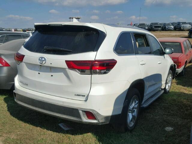 5TDYZRFH1HS207421 - 2017 TOYOTA HIGHLANDER WHITE photo 4