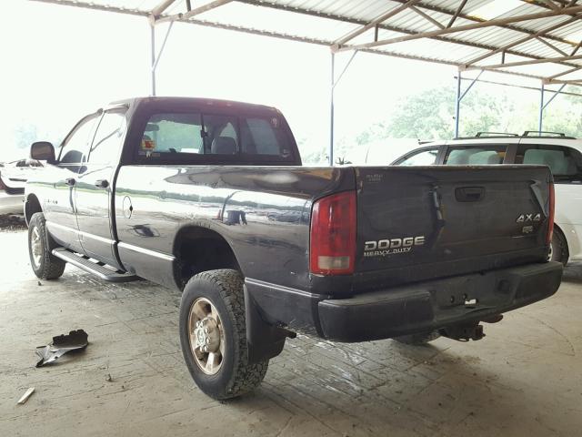 3D7KU28WX3G772853 - 2003 DODGE RAM 2500 S BLACK photo 3