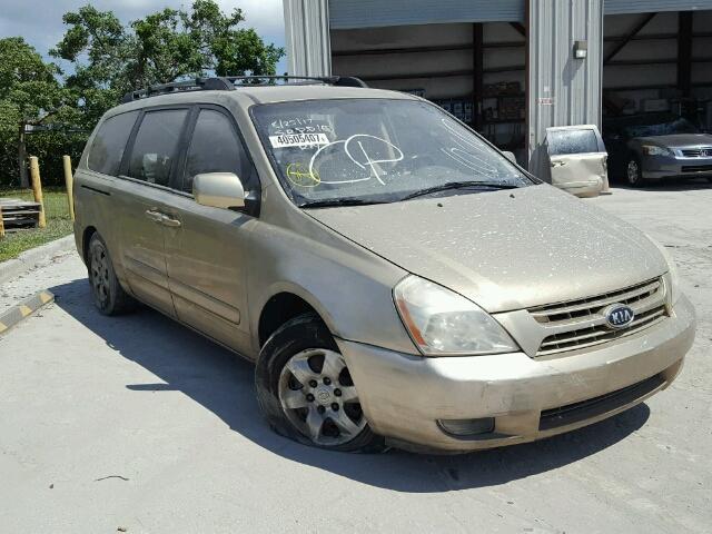 KNDMB233686255449 - 2008 KIA SEDONA EX BEIGE photo 1