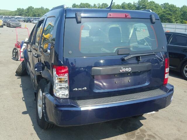 1C4PJMAK8CW129785 - 2012 JEEP LIBERTY SP BLUE photo 3