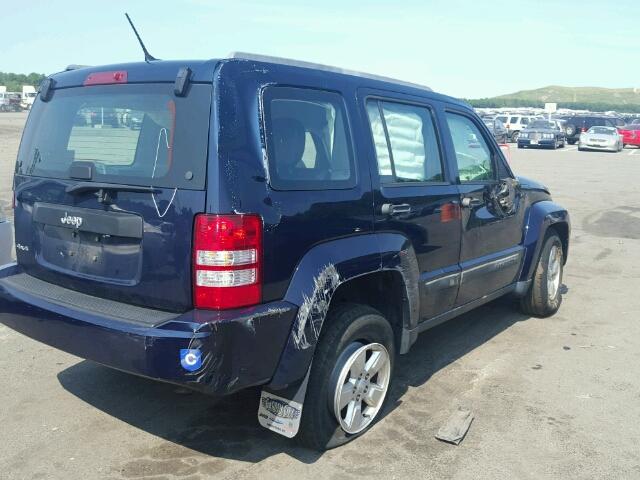 1C4PJMAK8CW129785 - 2012 JEEP LIBERTY SP BLUE photo 4