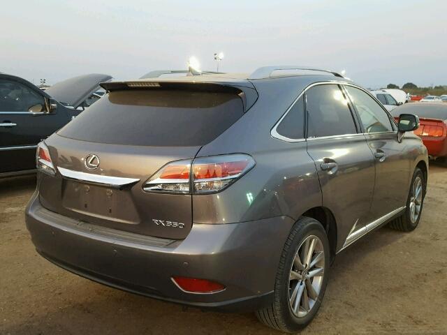 2T2ZK1BA6DC123175 - 2013 LEXUS RX 350 GRAY photo 4