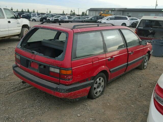 WVWGB0318ME251743 - 1991 VOLKSWAGEN PASSAT RED photo 4