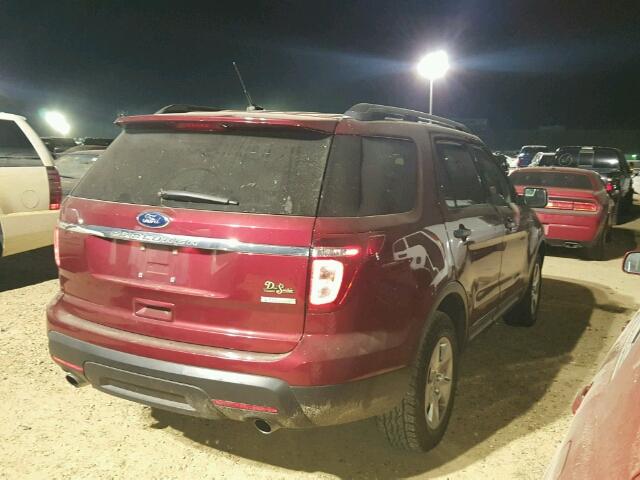 1FM5K7B91EGB72391 - 2014 FORD EXPLORER RED photo 4