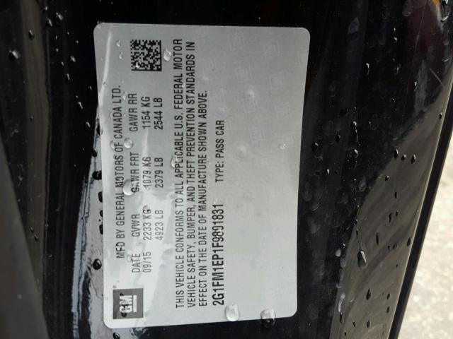 2G1FM1EP1F9801831 - 2015 CHEVROLET CAMARO ZL1 黑色 照片 10