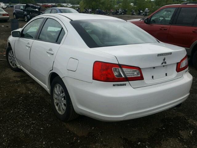 4A32B2FF6BE022193 - 2011 MITSUBISHI GALANT FE WHITE photo 3