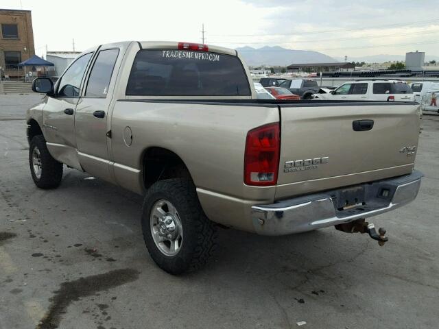 1D7KU28D74J281154 - 2004 DODGE RAM 2500 S GOLD photo 3