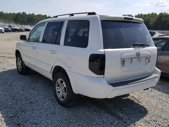 5FNYF18465B059559 - 2005 HONDA PILOT EX WHITE photo 3