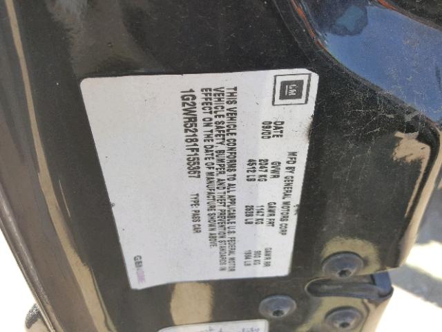 1G2WR52181F155367 - 2001 PONTIAC GRAND PRIX Qara foto 10