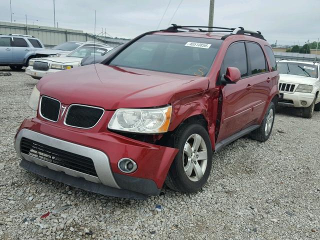 2CKDL63F266087324 - 2006 PONTIAC TORRENT MAROON photo 2