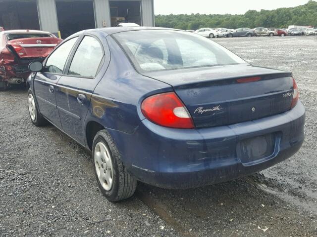 1P3ES46C11D287870 - 2001 PLYMOUTH NEON BASE 蓝色 照片 3
