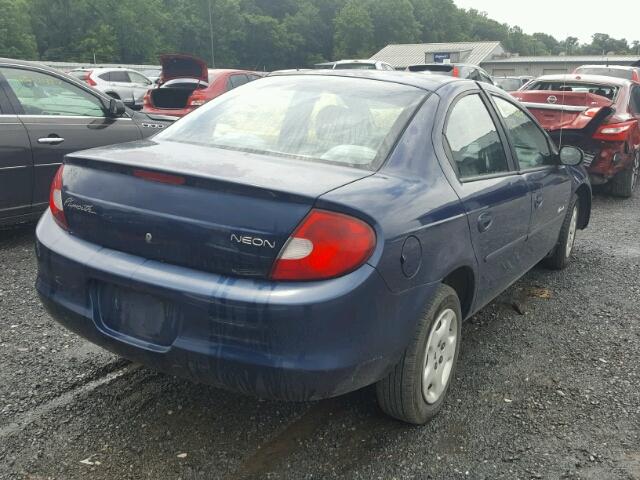 1P3ES46C11D287870 - 2001 PLYMOUTH NEON BASE 蓝色 照片 4