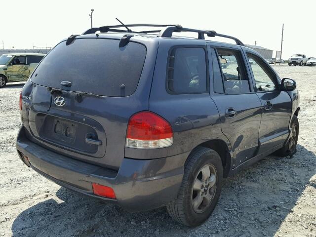 KM8SC13D25U911060 - 2005 HYUNDAI SANTA FE G GRAY photo 4