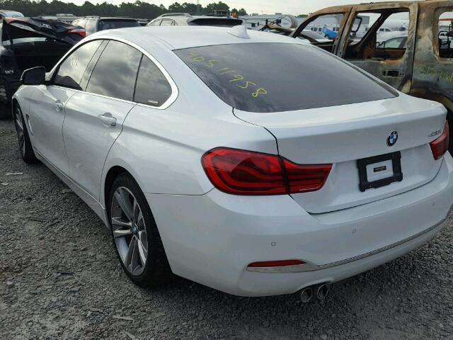 WBA4J1C57JBG76480 - 2018 BMW 430I GRAN WHITE photo 3