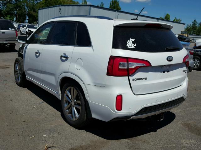 5XYKWDA73EG465822 - 2014 KIA SORENTO SX WHITE photo 3