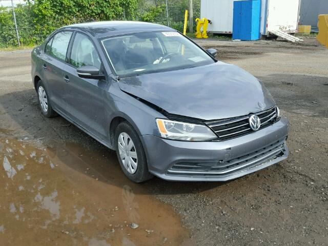 3VW1K7AJ3FM416156 - 2015 VOLKSWAGEN JETTA BASE GRAY photo 1