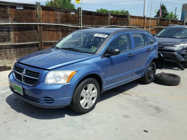 1B3HB48B37D553899 - 2007 DODGE CALIBER SX BLUE photo 2