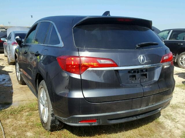 5J8TB3H30FL005697 - 2015 ACURA RDX GRAY photo 3