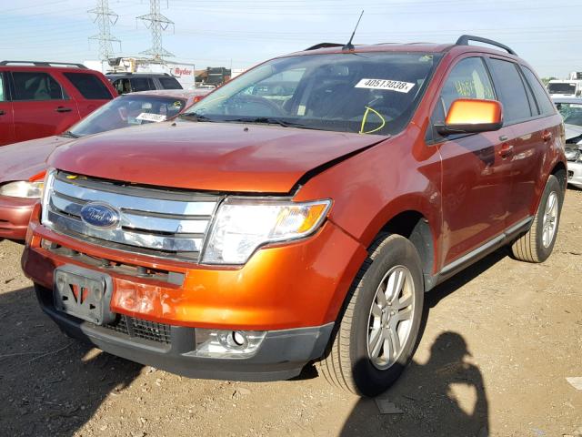 2FMDK38C68BA66635 - 2008 FORD EDGE SEL ORANGE photo 2