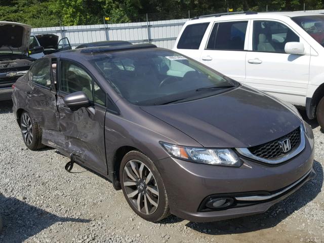 2HGFB2F95EH522519 - 2014 HONDA CIVIC EXL 棕色 照片 1