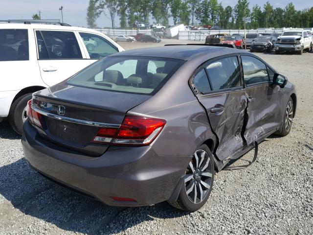 2HGFB2F95EH522519 - 2014 HONDA CIVIC EXL BROWN photo 4