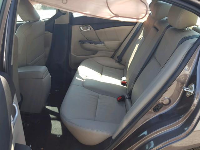 2HGFB2F95EH522519 - 2014 HONDA CIVIC EXL 棕色 照片 6