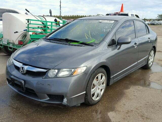 2HGFA16599H314949 - 2009 HONDA CIVIC GRAY photo 2