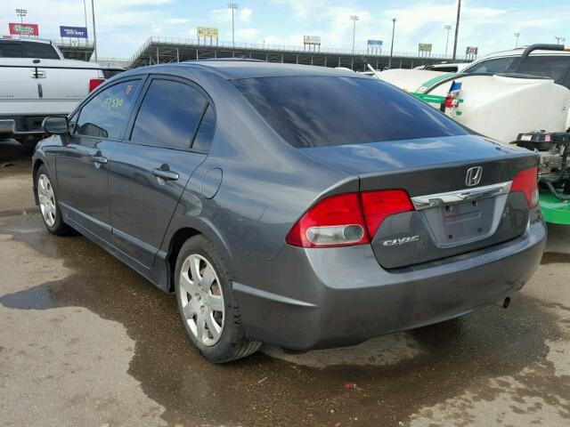 2HGFA16599H314949 - 2009 HONDA CIVIC GRAY photo 3