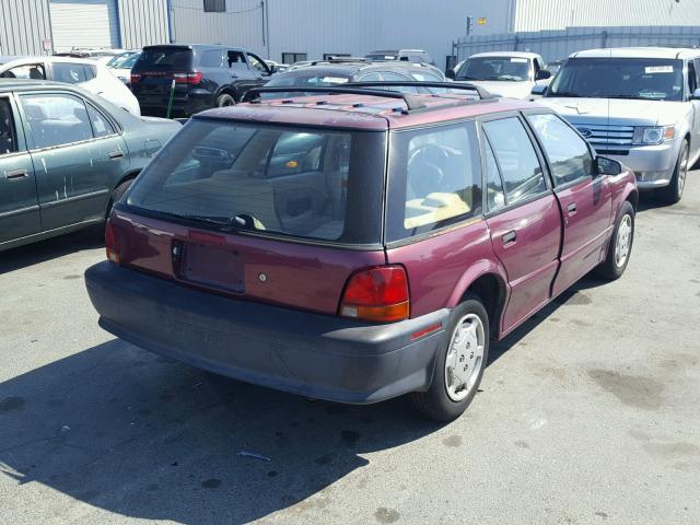 1G8ZH8283SZ185171 - 1995 SATURN SW1 MAROON photo 4