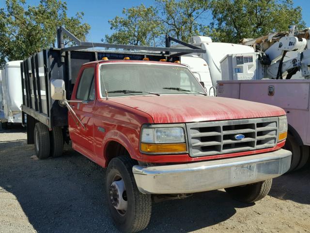 2FDLF47M8NCA38633 - 1992 FORD F SUPER DU RED photo 1