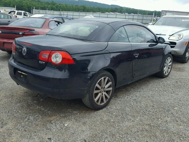 WVWDA71F77V002030 - 2007 VOLKSWAGEN EOS 2.0T S BLACK photo 4