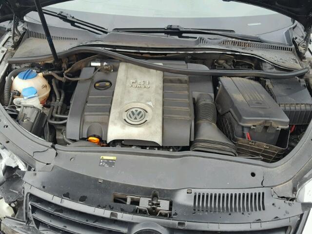 WVWDA71F77V002030 - 2007 VOLKSWAGEN EOS 2.0T S BLACK photo 7