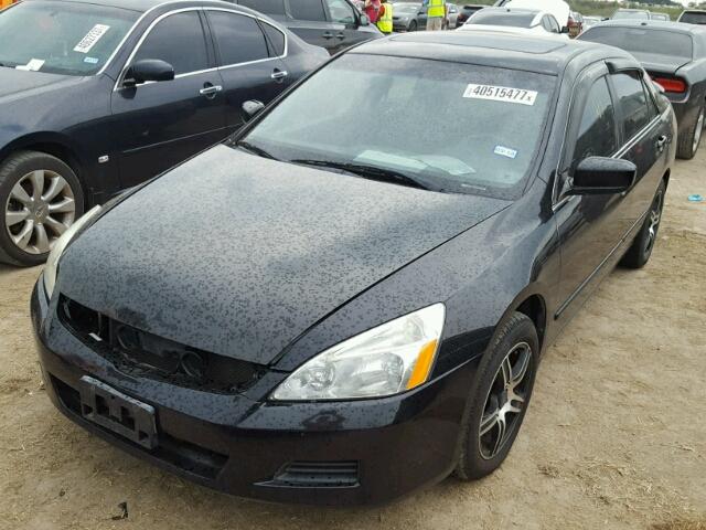 1HGCM66587A075736 - 2007 HONDA ACCORD BLACK photo 2