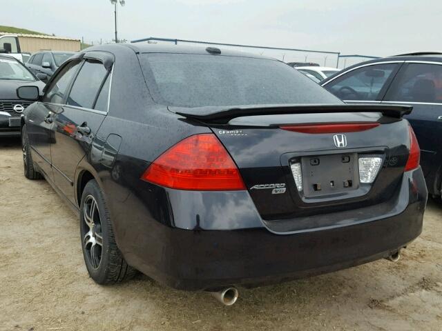 1HGCM66587A075736 - 2007 HONDA ACCORD BLACK photo 3