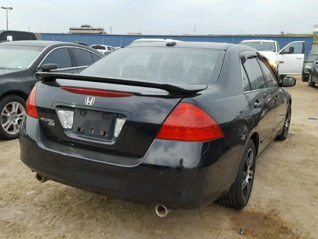 1HGCM66587A075736 - 2007 HONDA ACCORD BLACK photo 4