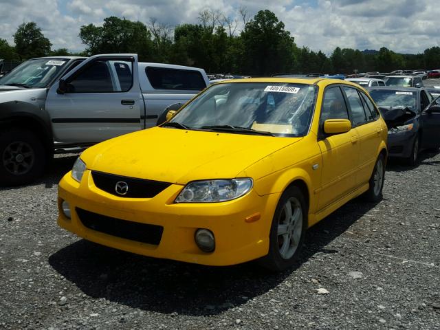 JM1BJ245731203540 - 2003 MAZDA PROTEGE PR YELLOW photo 2