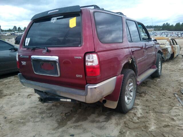 JT3GN86R120232845 - 2002 TOYOTA 4RUNNER BURGUNDY photo 4